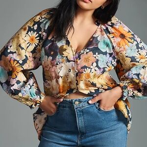 NWOT Anthropologie linen blouse New Never worn